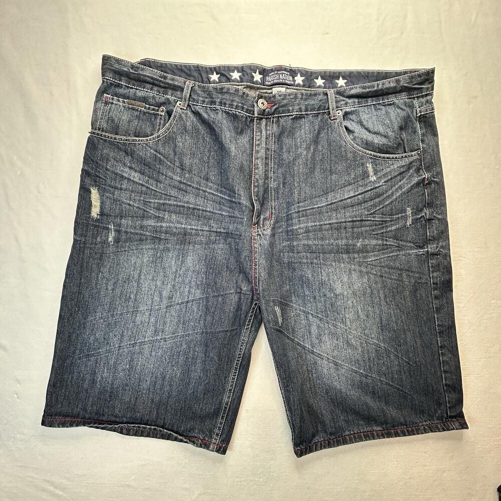 Parish Nation Men’s Jeans Baggy Shorts Blue Size 48